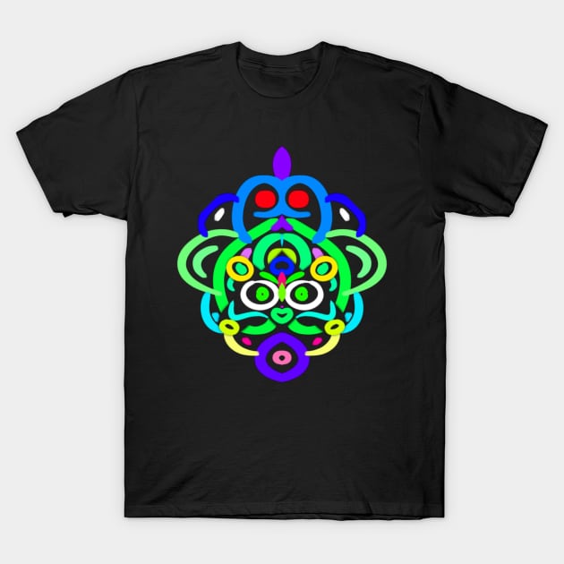 Mr. Friendly Alien Face T-Shirt by SuperMoniVerse